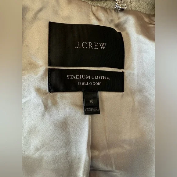 J. Crew Gray and Silver Puffer Coat with Faux Fur Collar - Picture 5 of 8